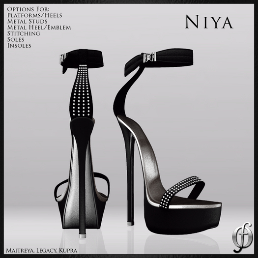 Felicity - Niya Stilettos (Leather Black) Shoes Platform High Heels Maitreya Legacy Kupra