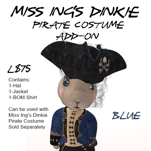 Miss Ing's Dinkie Pirate Add On Kit Blue