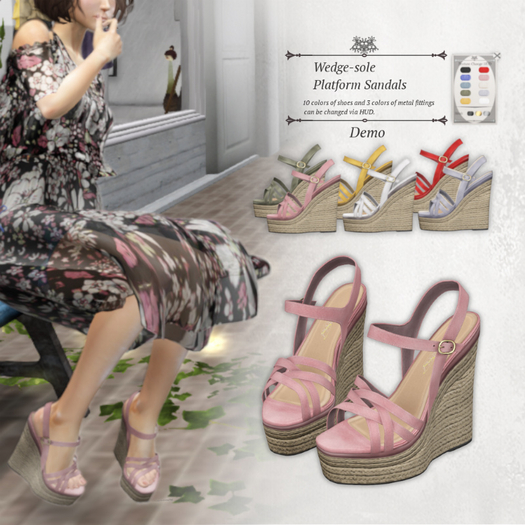 S@BBiA::Wedge-sole Platform Sandals (Demo)