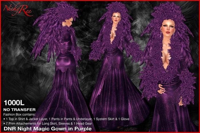 *DNR* Night Magic Gown in Purple