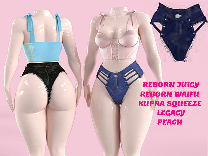 [SP] Peach Print Highhipshorts1