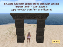 SR.store full perm Square stone arch with writing