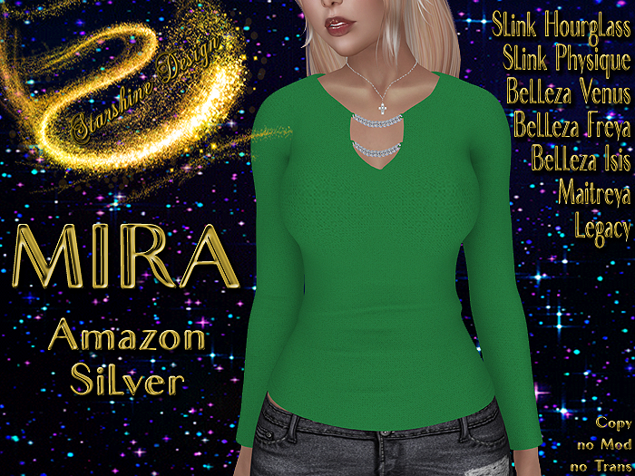 ~✯SD✯~ MIRA SHIRT [AMAZON~SILVER]