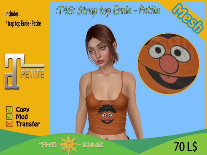 :T4S: Strap top Ernie - Petite