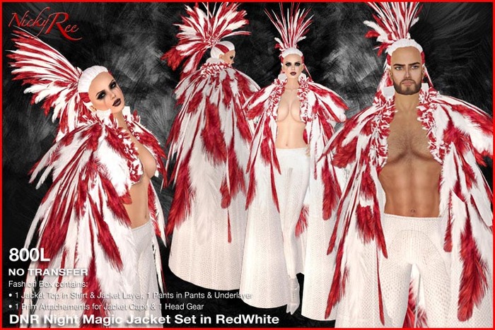 *DNR* Night Magic Jacket in RedWhite