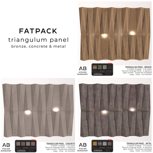 Atelier Burgundy . Triangulum Panel Fatpack *ADD*