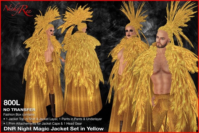 *DNR* Night Magic Jacket in Yellow