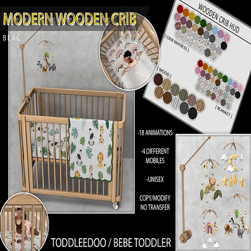 ///ZB-MODERN WOODEN CRIB / TD/BEBET