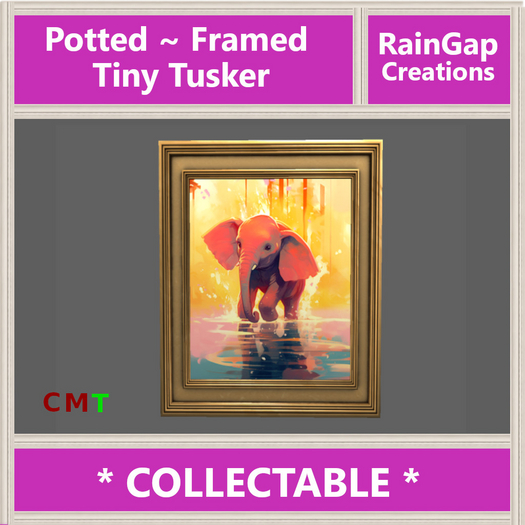 Potted - Framed: Tiny Tusker ACTUAL ITEM