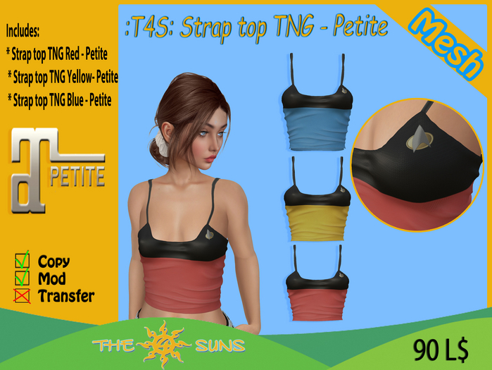 :T4S: Strap top TNG - Petite