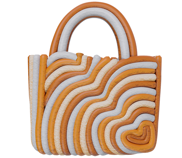 #UNIVERSA - Couture Heart Bag - Orange