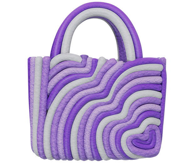 #UNIVERSA - Couture Heart Bag - Purple