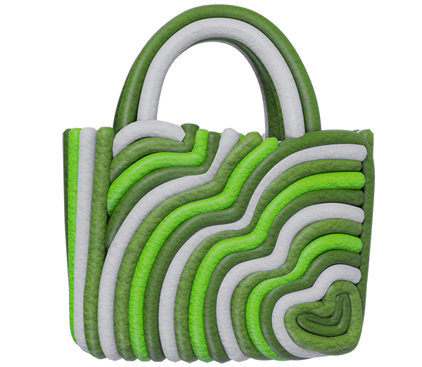 #UNIVERSA - Couture Heart Bag - Green