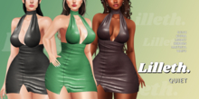 Lilleth. QUIET Dress Collection LARA X, Reborn, Reborn Waifu, Kupra, Legacy, Maitreya, GenX Classic & Curvy