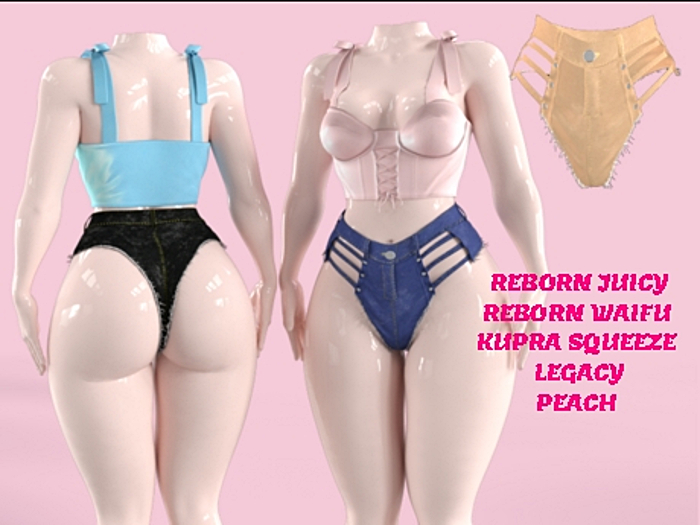 [SP] Peach Print Highhipshorts1