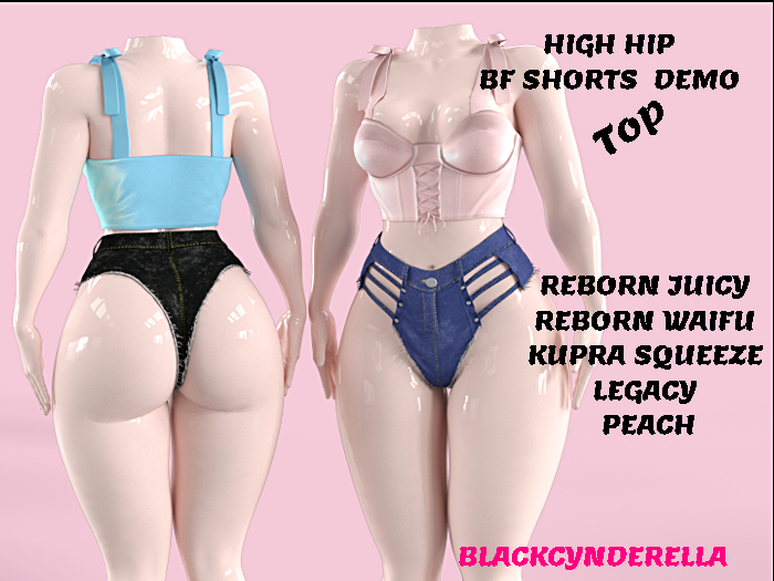 BLCKCYN HIGH HIP BF   SHORTS/ TOP DEMO