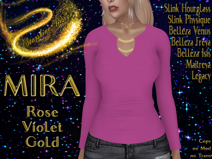 ~✯SD✯~ MIRA SHIRT [ROSE VIOLET~GOLD]