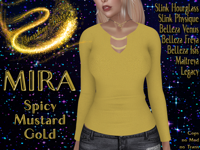 ~✯SD✯~ MIRA SHIRT [SPICY MUSTARD~GOLD]