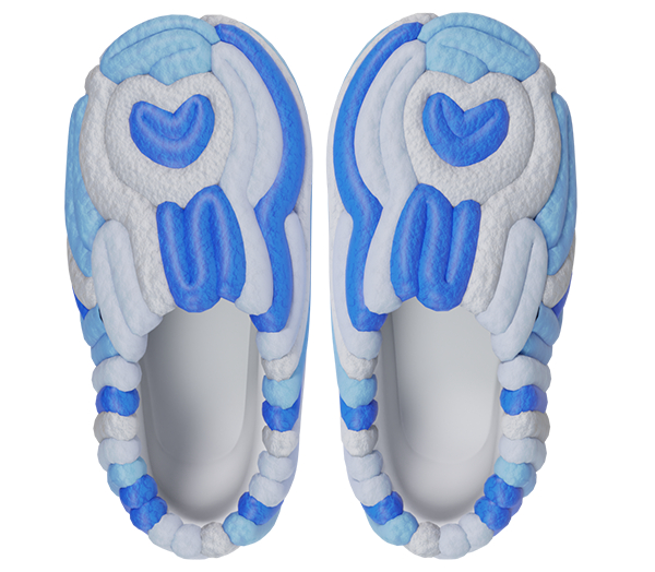 #UNIVERSA - Couture Heart Slippers - BLUE
