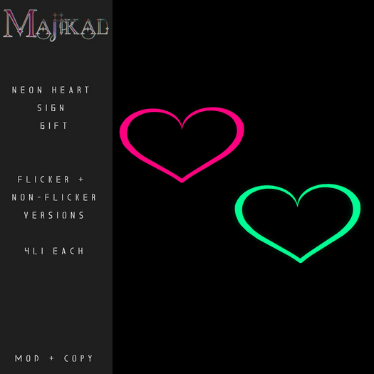 :MAJIKAL:  Neon Heart Gift