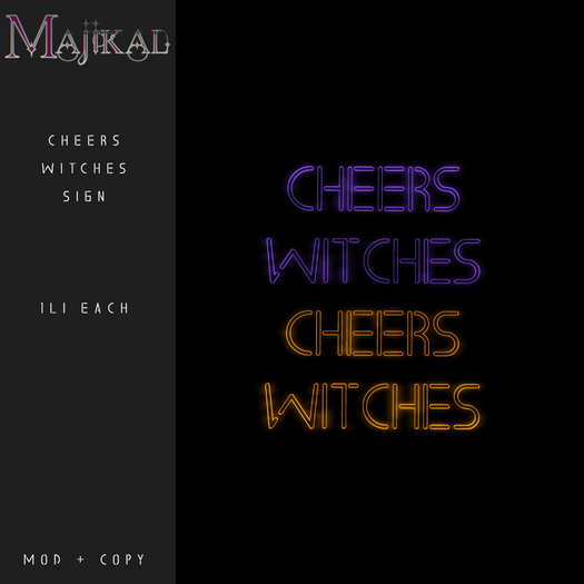 :MAJIKAL: Cheers Witches 