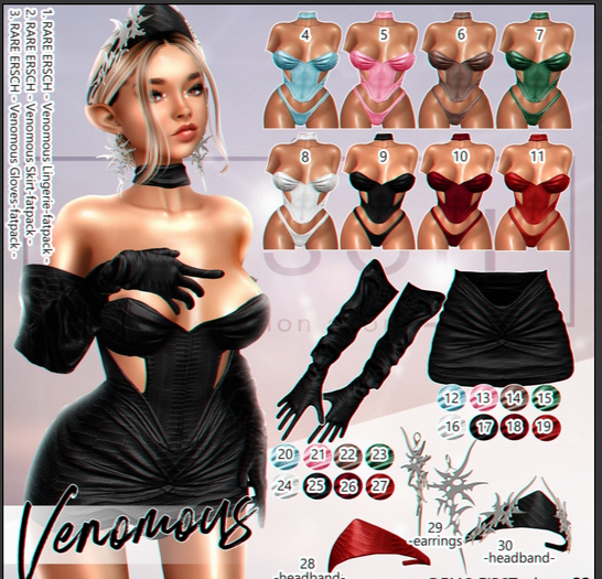 03. ERSCH - Venomous Gloves {ONESIZE Fitmesh}