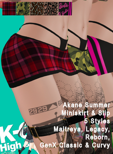 KO-H Akane Summer Miniskirt and Slip