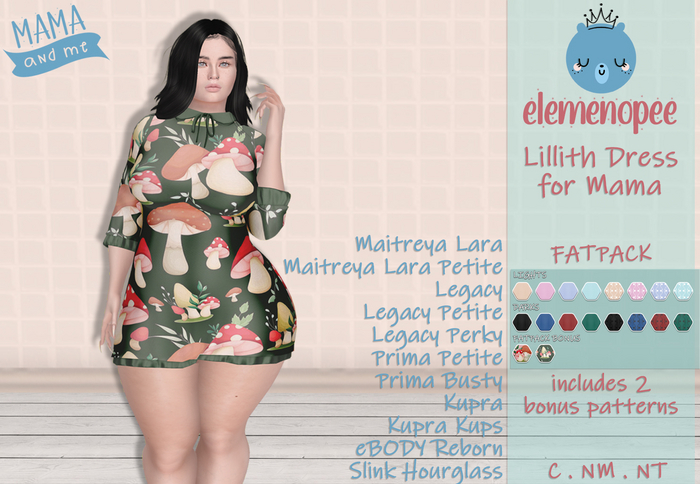 .LMNOP. M&M // Lillith Dress for Mama FATPACK 