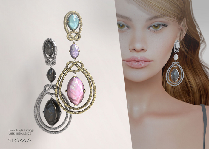 SIGMA Stone dangle earrings 