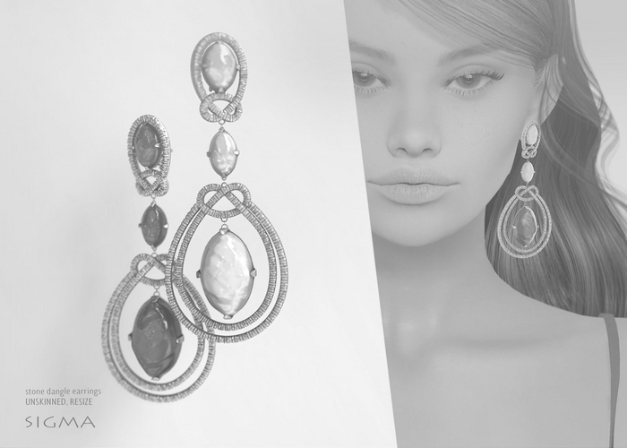 SIGMA/ Stone dangle earrings DEMO