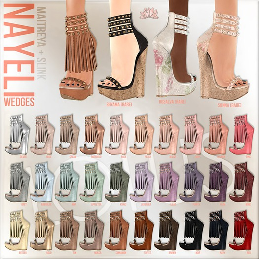 LOTUS. Nayeli Wedges - Shyama (Slink) RARE