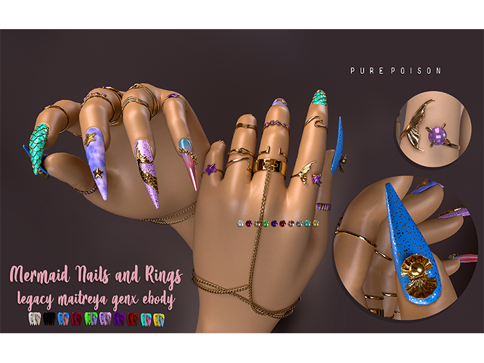 Pure Poison - Mermaid Rings & Nails  - Unpack