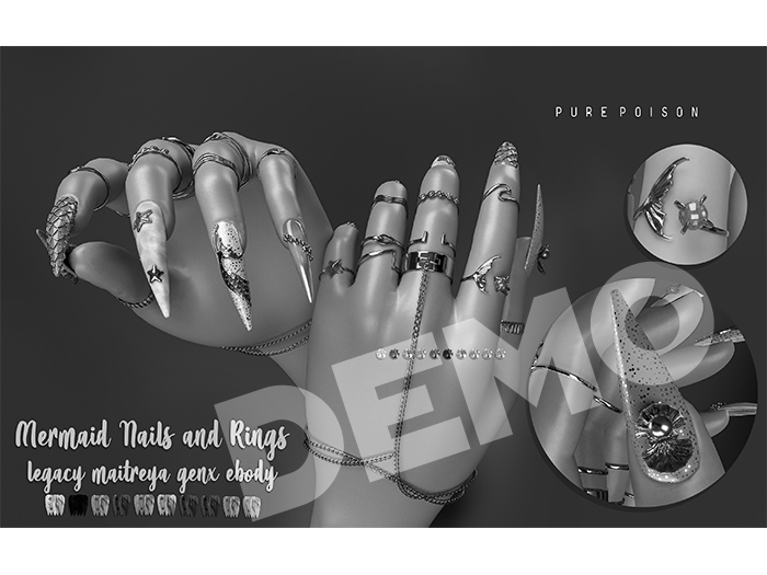 DEMO - Pure Poison - Mermaid Rings & Nails  - Unpack