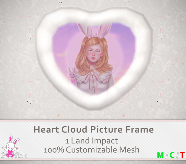 {Poofles} Heart Cloud Picture Frame