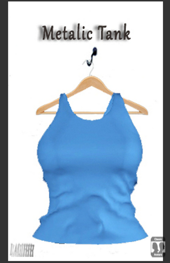 {LD}Clothing-Metalic Tank-Blue