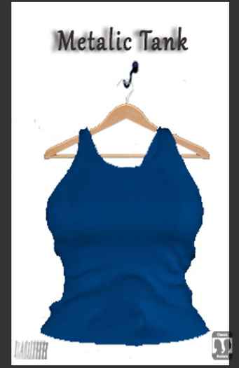 {LD}Clothing-Metalic Tank-Navy Blue