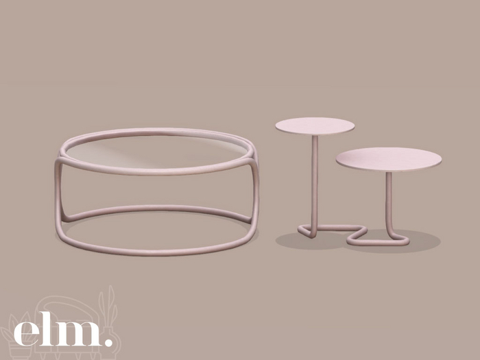 Elm. Ellie Coffee & Side Table [Neutrals]