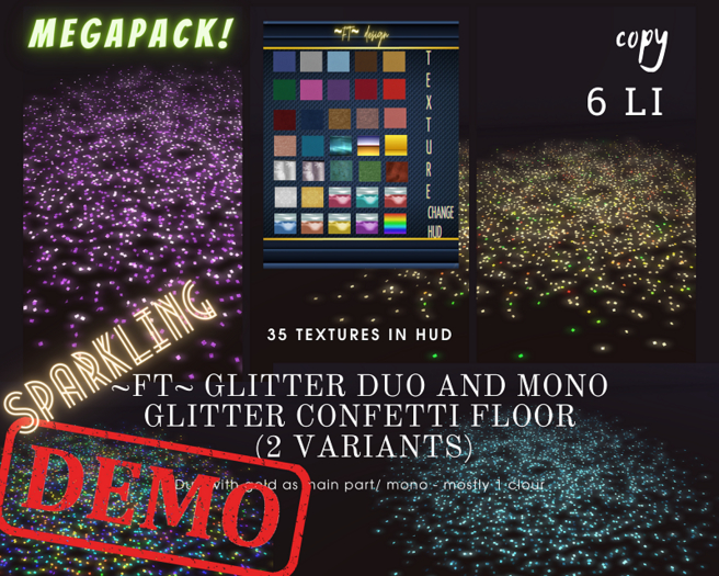 DEMO 20 min ~FT~ Mono & duo Glitter floor confetti