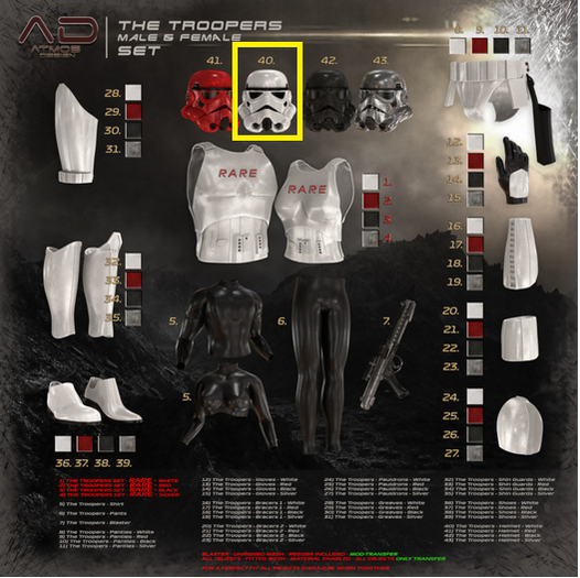 40 The Troopers HELMET White [AD]