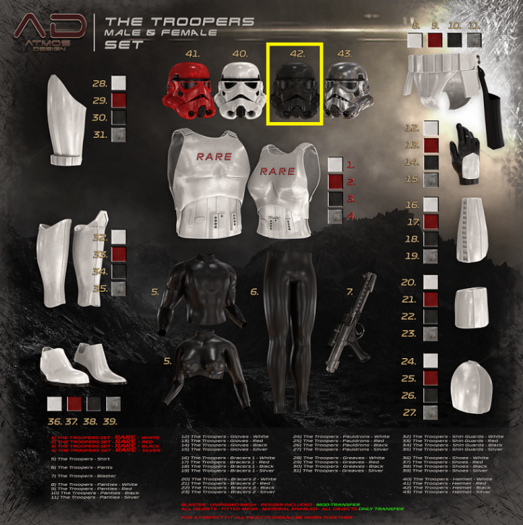 42 The Troopers HELMET Black [AD]