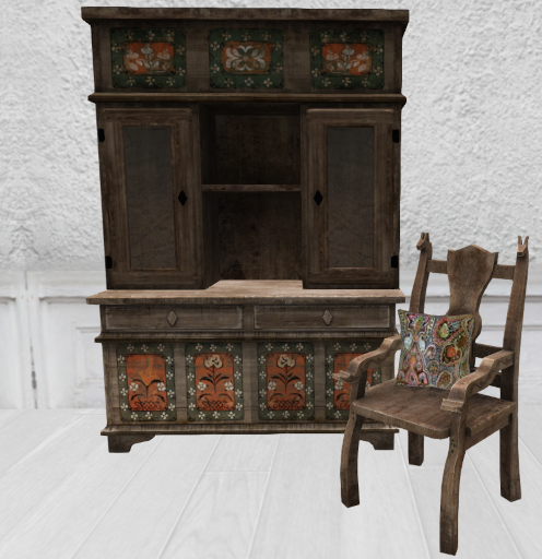 Cupboard, Chair, wooden, Stuhl, Schrank