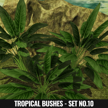 Second Life Marketplace - [YAN] outdoor plants - tropical bushes - set ...