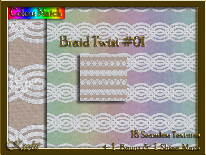 Braid Twist #01 Seamless Texture Pack