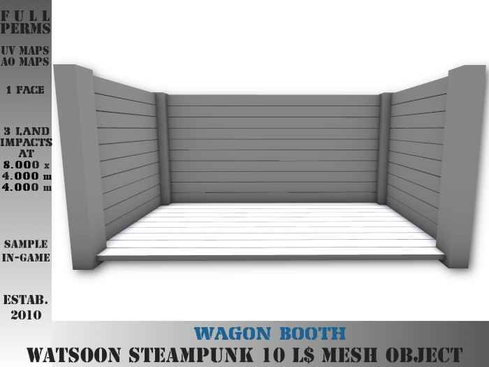 Wagon booth - 3 LI - FULL PERM Mesh