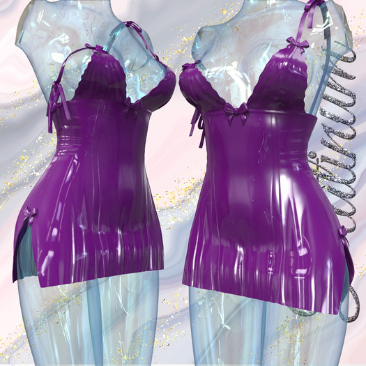 Purple PVC Latex Dress