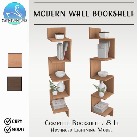 [SF] Modern Wood Shelf Corner