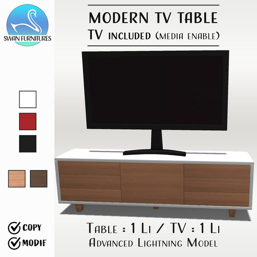[SF] Modern TV Table & TV