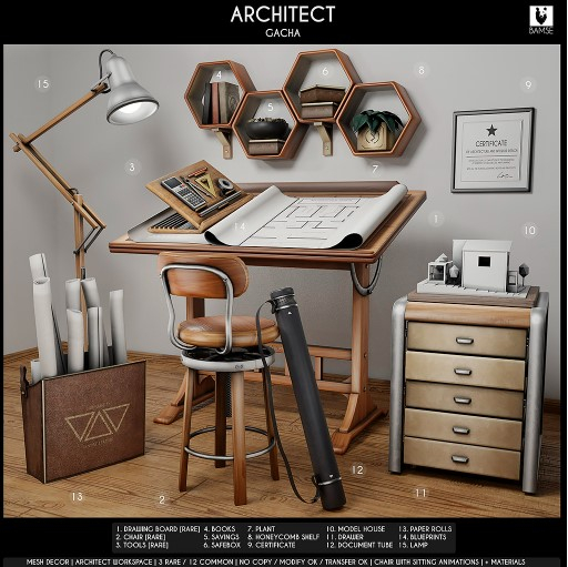 2. BAMSE : Architect - Chair RARE