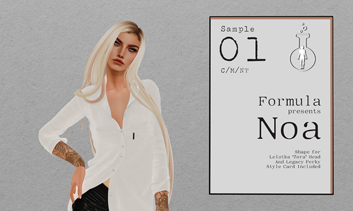 Formula : Sample_01 - "Noa" Shape for Lelutka Zora