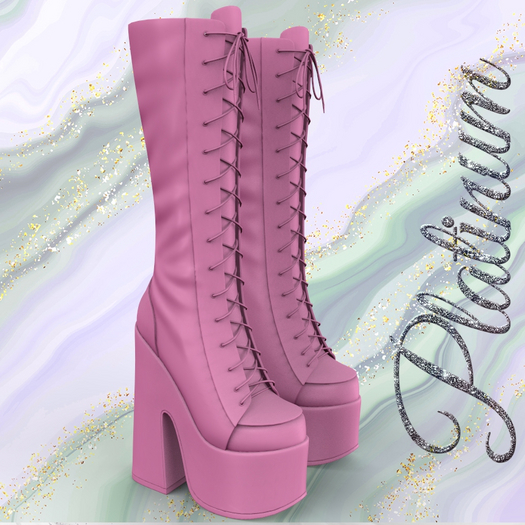 Pink Laced Boots
